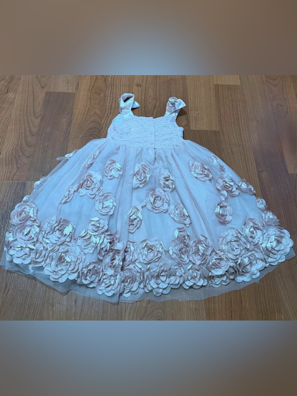 Nannette Blush Pink Floral Tulle Party Dress
